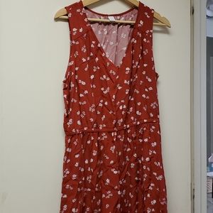 NWOT Old Navy Red Floral Dress
